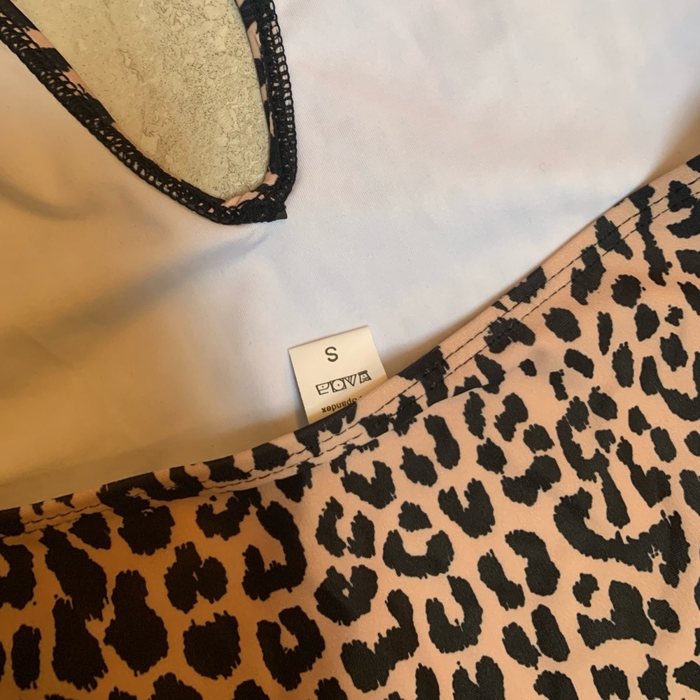 Sexy Cheetah Print Women’s Small Wraparound One Piece Swimsuit - Picture 3 of 3